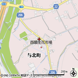 香川県善通寺市与北町3495周辺の地図