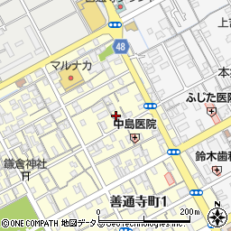 香川県善通寺市善通寺町7丁目周辺の地図