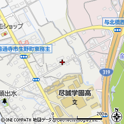 香川県善通寺市生野町990周辺の地図
