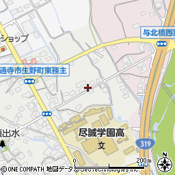 香川県善通寺市生野町988-2周辺の地図