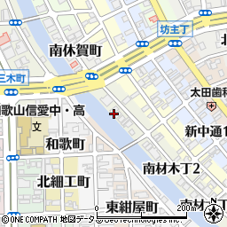 和歌山県和歌山市南材木丁3丁目周辺の地図