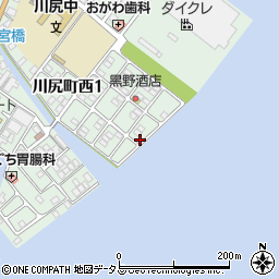 広島県呉市川尻町西1丁目16-8周辺の地図