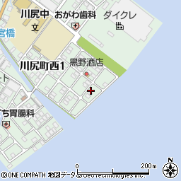 広島県呉市川尻町西1丁目16周辺の地図