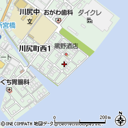 広島県呉市川尻町西1丁目15-6周辺の地図