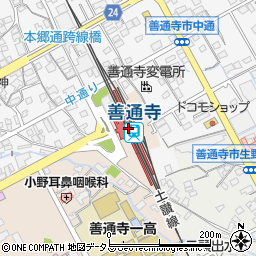 善通寺駅周辺の地図