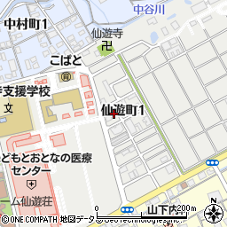香川県善通寺市仙遊町周辺の地図