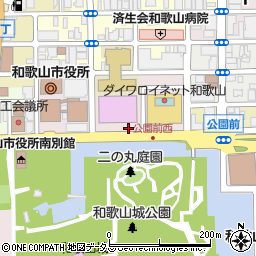 わらいや和歌山城周辺の地図