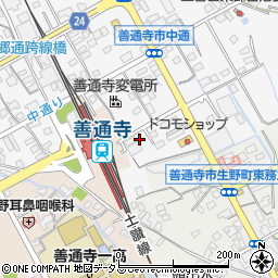 香川県善通寺市上吉田町580-4周辺の地図