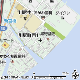 広島県呉市川尻町西1丁目14-14周辺の地図