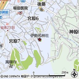 伊勢名神社周辺の地図