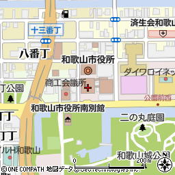 和歌山市役所　議会民主クラブ周辺の地図