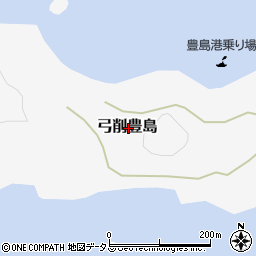 愛媛県越智郡上島町弓削豊島周辺の地図