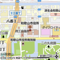 和歌山市役所総務局　総務部・人事課職員研修所周辺の地図
