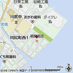 広島県呉市川尻町西1丁目周辺の地図