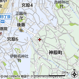 広島県呉市神原町4-5周辺の地図