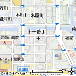 和歌山県和歌山市十一番丁38周辺の地図