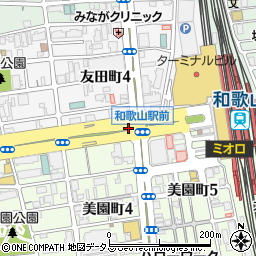 和歌山市営けやき大通り地下駐車場周辺の地図