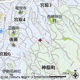 広島県呉市神原町1-2周辺の地図