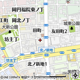 和歌山県和歌山市北ノ新地（裏田町）周辺の地図