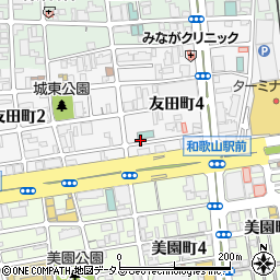 サンホテル和歌山駐車場周辺の地図