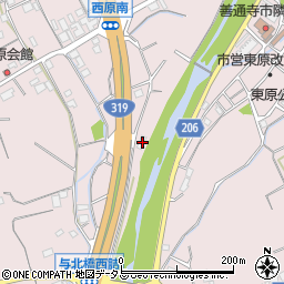 香川県善通寺市与北町2761-1周辺の地図