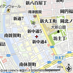 和歌山県和歌山市新中通周辺の地図