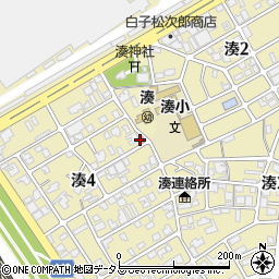和歌山湊郵便局周辺の地図