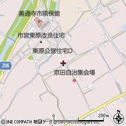 香川県善通寺市与北町2420-1周辺の地図