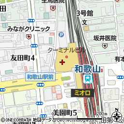 和歌山ミオ北館周辺の地図