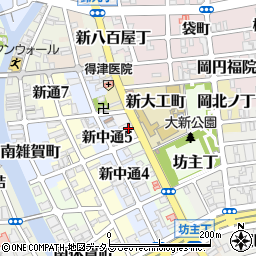 和歌山県和歌山市木挽丁周辺の地図