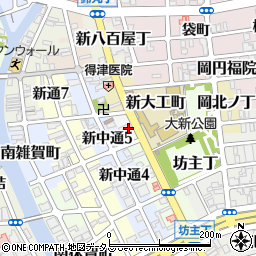 和歌山県和歌山市木挽丁周辺の地図