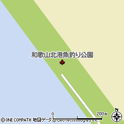 和歌山北港魚釣り公園周辺の地図