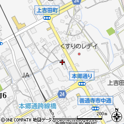 香川県善通寺市上吉田町186周辺の地図