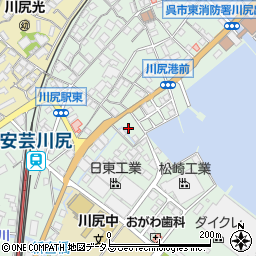 広島県呉市川尻町西1丁目3周辺の地図