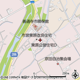 香川県善通寺市与北町2881周辺の地図