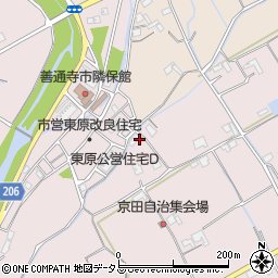 香川県善通寺市与北町2415周辺の地図