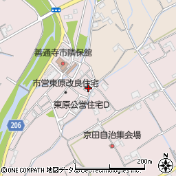 香川県善通寺市与北町2903周辺の地図