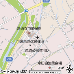 香川県善通寺市与北町2905周辺の地図