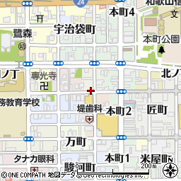 和歌山県和歌山市北大工町周辺の地図