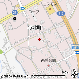 香川県善通寺市与北町3186周辺の地図