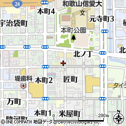 和歌山県和歌山市南桶屋町周辺の地図