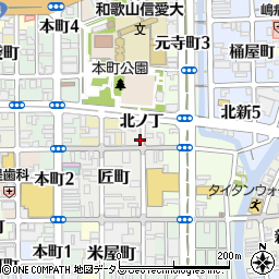 和歌山県和歌山市中ノ店北ノ丁周辺の地図