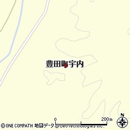 山口県下関市豊田町大字宇内周辺の地図