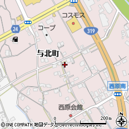 香川県善通寺市与北町3194周辺の地図