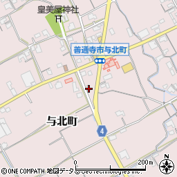 香川県善通寺市与北町1011周辺の地図