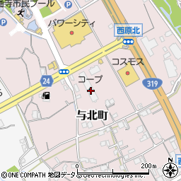 香川県善通寺市与北町3287-1周辺の地図