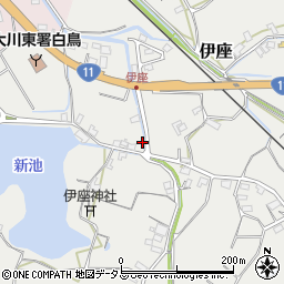 香川県東かがわ市伊座363周辺の地図