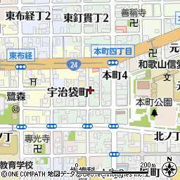 和歌山県和歌山市東釘貫丁周辺の地図