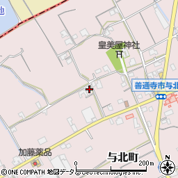 香川県善通寺市与北町906周辺の地図