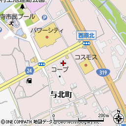 香川県善通寺市与北町3284周辺の地図